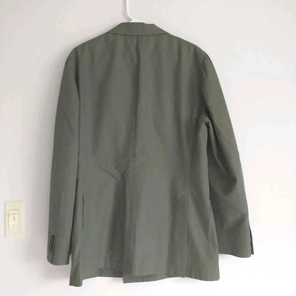 Suitsupply Havana Double Breasted Blazer Mens 44 Slim Green Egyptian Cotton